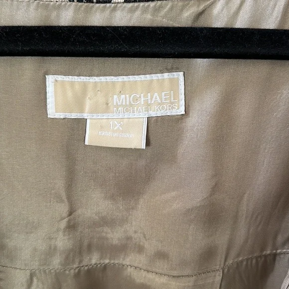 Michael Kors Black Floral Swing Jacket Size 1X - Picture 10 of 11